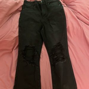 Forever 21 bootcut ripped jeans